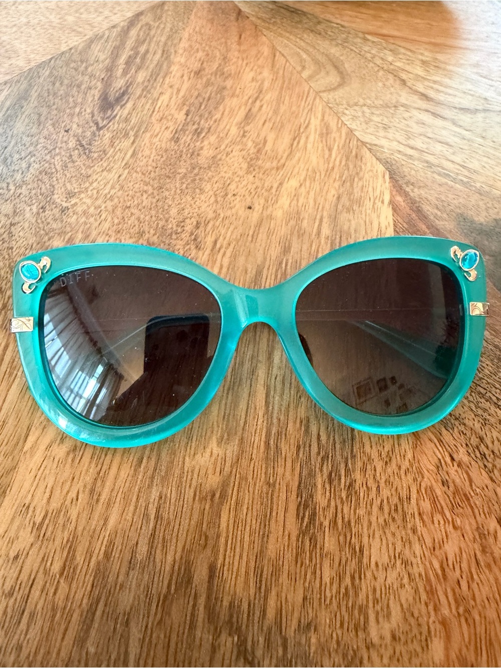 Diff Sunglasses Jasmine Disney Princess- Polarized Teal Gray Gradient Lens Adult